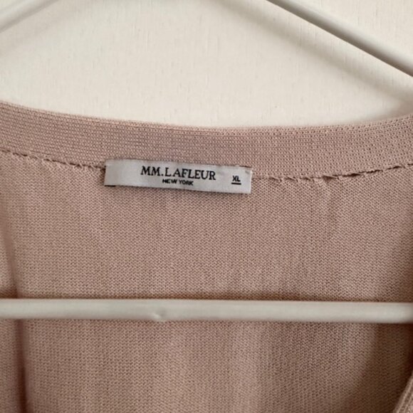 MM.LaFleur Beige Knit Billie Cardigan Hook & Eye Closure Sweater Size XL - Picture 3 of 5
